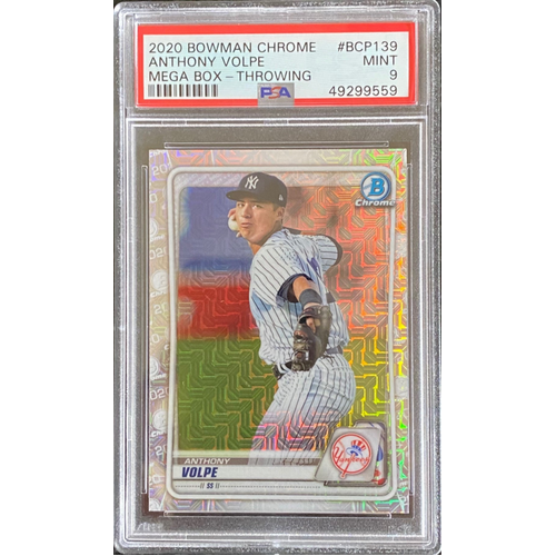 *NEW* Anthony Volpe Throwing Short Print PSA 9