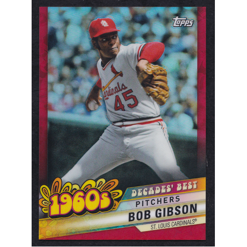 Bob Gibson Decades Best Chrome Red Parallel 07/10